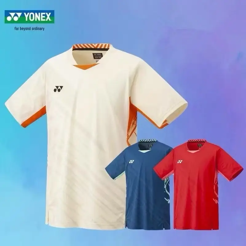￼Áo cầu lông YONEX, áo ngắn tay nam nữ, áo tập luyện thi đấu