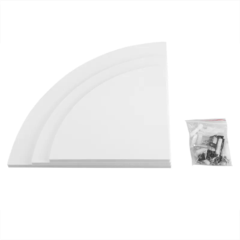 3Pcs Floating Corner Shelf Wall Mounted Storage Rack Bookshelves Home Furniture Office Decor 8