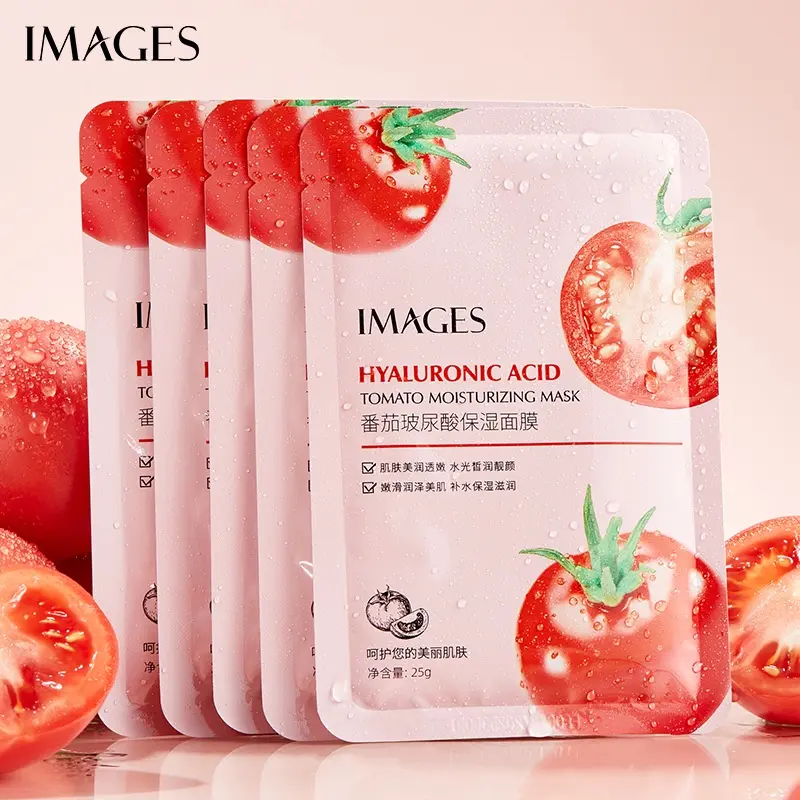 IMAGES Tomato Hyaluronic Acid Moisturizing Facial Mask Nourishing Brightening Skin Rejuvenation Facial Mask