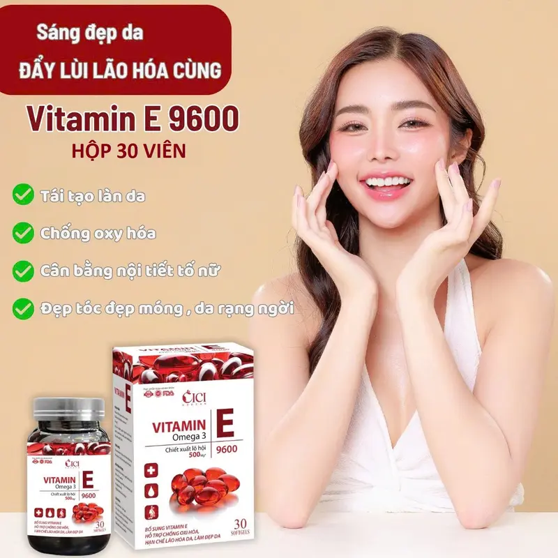 (Mẫu Mới) Combo Viên Uống Sâm Tố Nữ 80.000 - 1 Hộp 2 Lọ Tổng 60 Viên + 2 Hộp Vitamin E Đỏ 7
