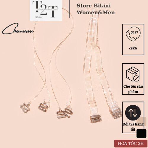 Set 2 Dây áo ngực - Tàn Hình Trong Suốt Dây Áo Lót Siêu Dai 1 Cặp 2 cái Nữ Voi Nữ Voi