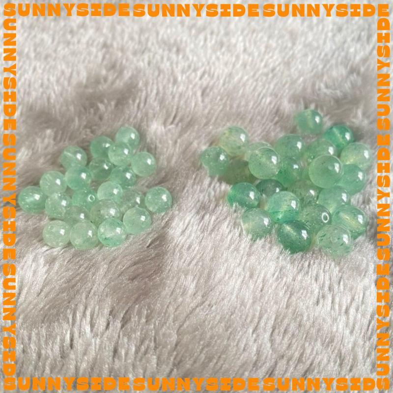 1 Hạt Đá Thach Anh Dâu Tây Xanh 3A Tự Nhiên 1oo% Dùng Làm Trang Sức Thủ Công Mix Chuỗi Hạt Xỏ Vòng Tay