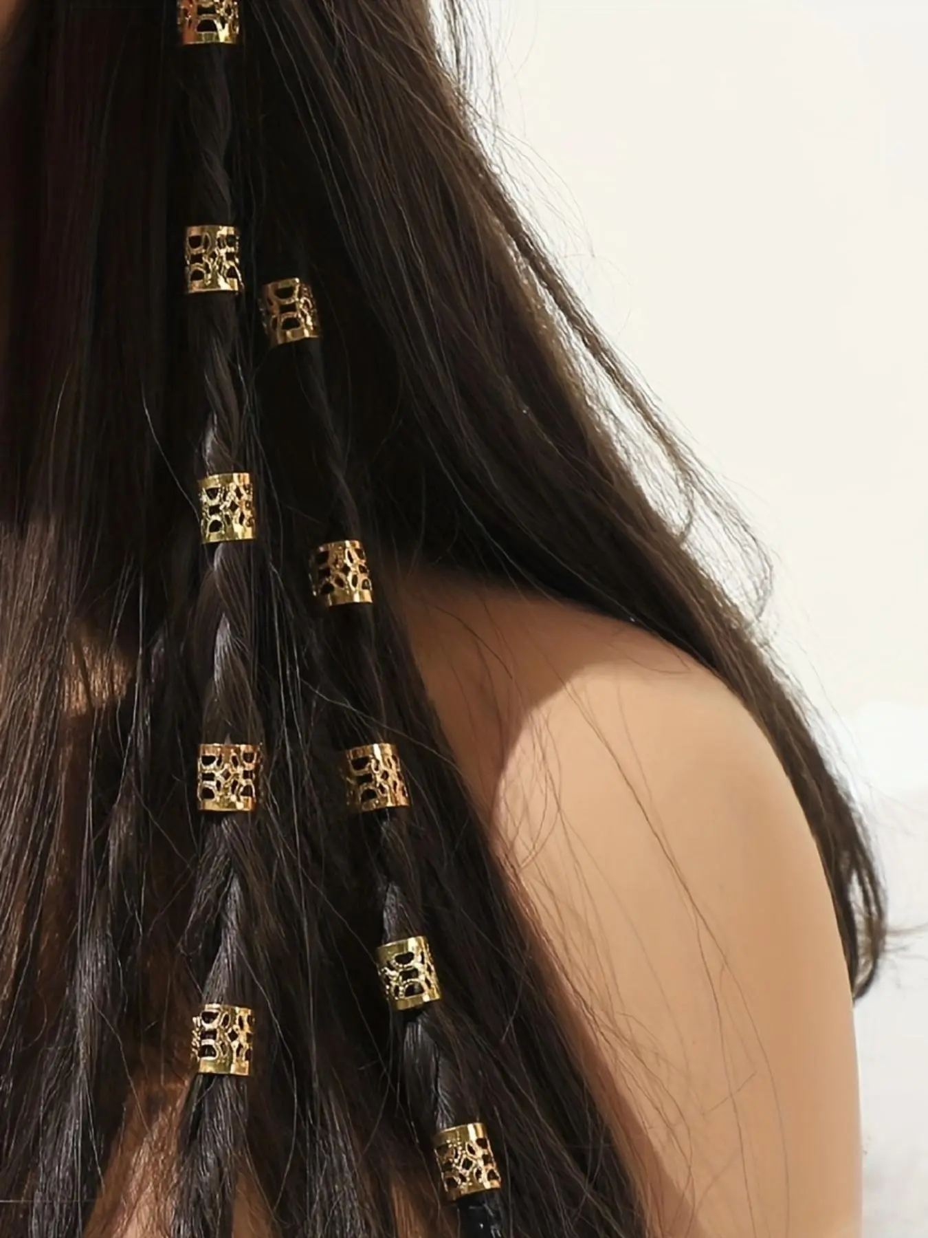 Hollow Out Design Hair Ring, 60pcs Cute Hair Accessories for Women & Girls, Stylish Dreadlock and Braid Hair Accessories for Daily Wear