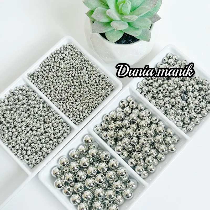 Bead Spacer Logam Silver Gold 3mm(15gr)