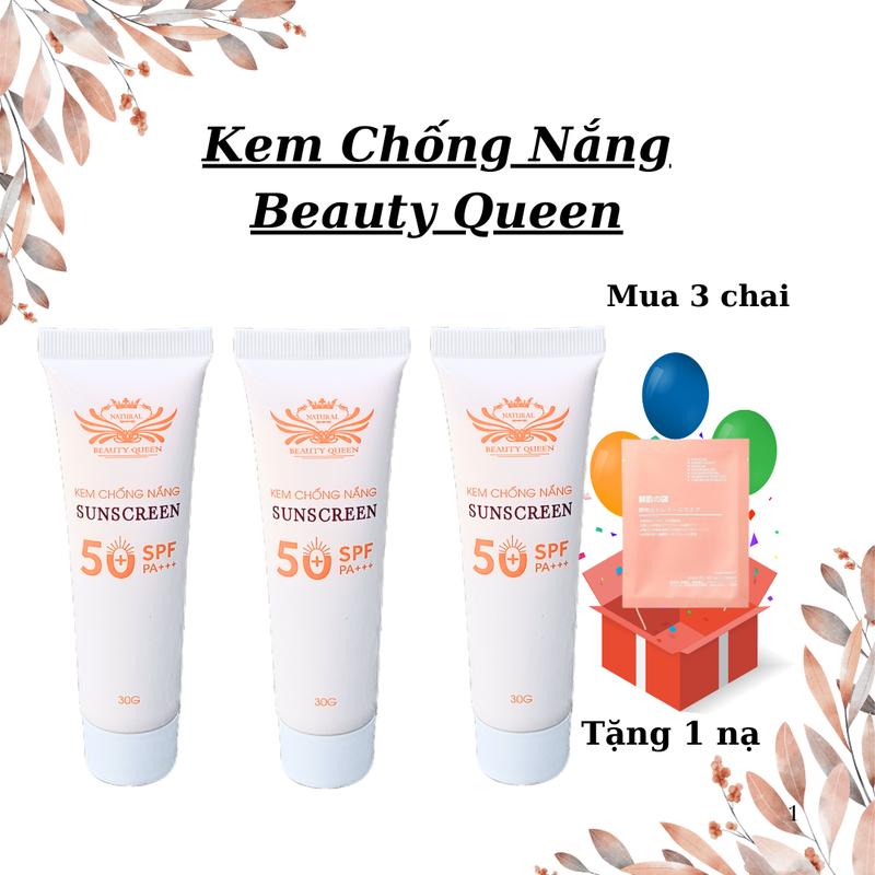 BỘ 3 TUÝP KEM CHỐNG NẮNG nâng tone SPF 50 Tất cả các loại da Kem dưỡng da  Skincare  Làm Đẹp Da Vitamin E TẶNG 1 mặt nạ chong  nang Sen Serum Nữ Massage Son