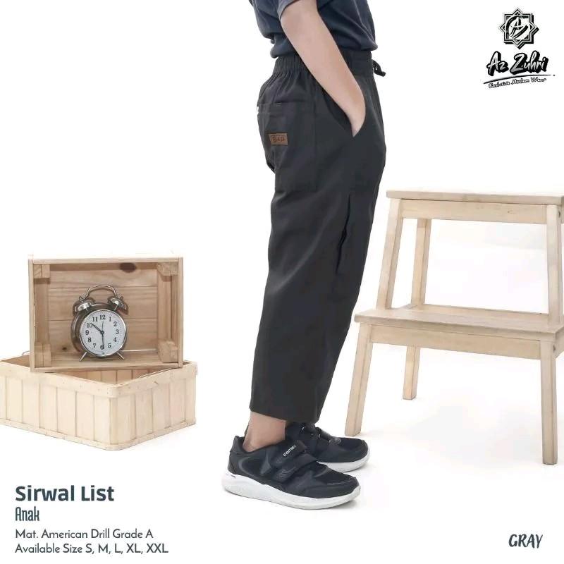 Sirwal List Anak Laki Laki Celana Panjang Harian Bahan American Drill Grade A Polos Hitam Navy Fashion 4