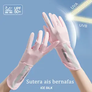 Sarung Tangan Anti Sinar UV Wanita Convertible Mittens Benang Gloves Fingerless Gloves Mittens Black Pink Winter Cashmere