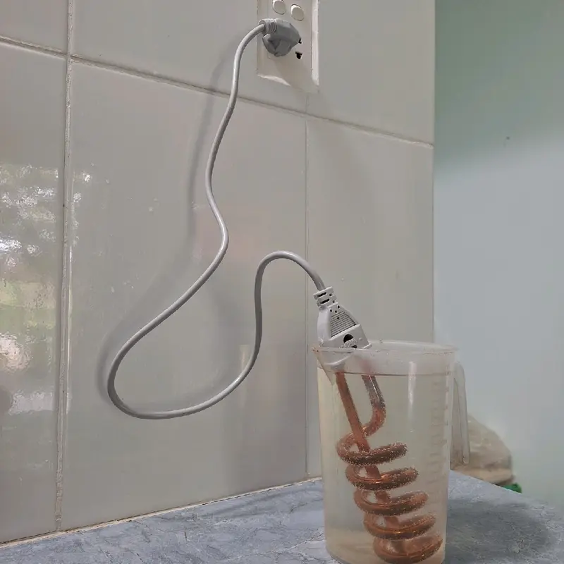 Sục đun nước sôi, lò so đun nước, sục điện xoắn dây đồng. Đun Siêu Tốc 6