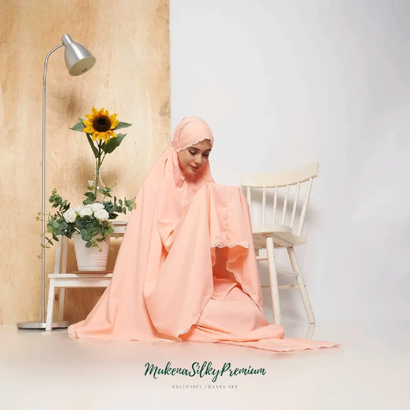Mukena travel tube 2in1 free sajadah muslim dewasa Mukenah Nyaman Atasan Panjang 1