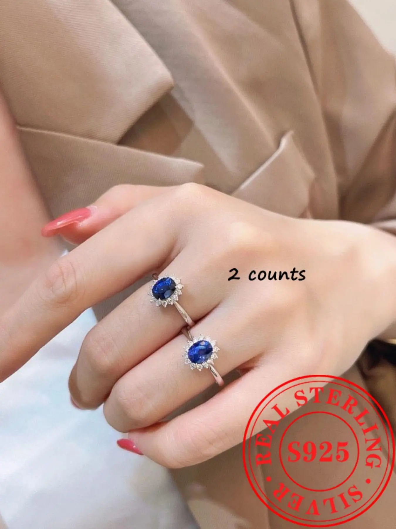 S925 Sterling Silver Fashion Artificial Zircon Inlaid Ring, Fashion Jewelry for Party, Daily Clothing Decor, Trendy All-match & Exquisite Jewelry for Birthday Gift