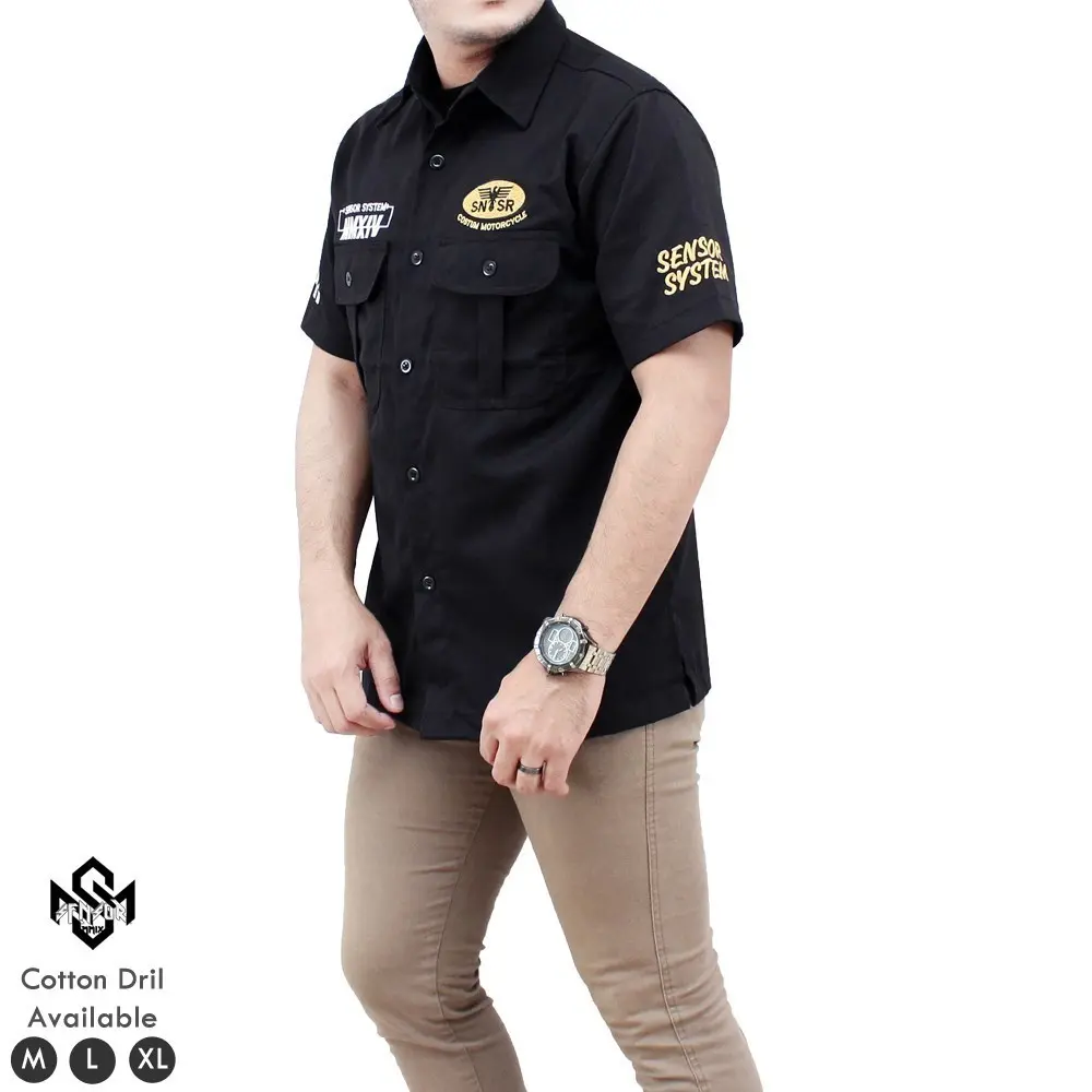 Workshirt SNSR MMXIV - Kemeja Workshirt Pria Lengan Pendek High Quality Basic Casual Distro