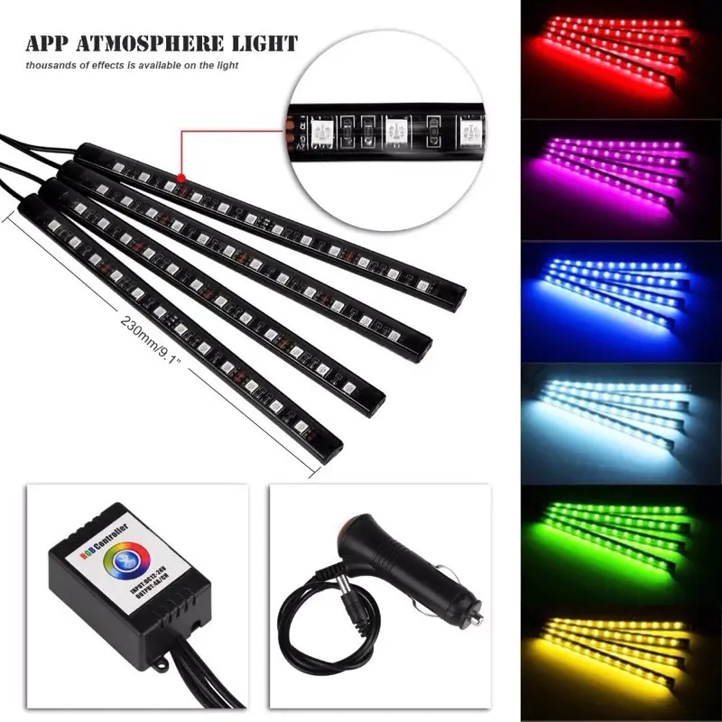 ￼Đèn led gầm ghế ô tô ️Loại 48Led - Hàng loại 1 cao cấp️Điều chỉnh nháy theo nhạc -giọng nói.  Đầy đủ các chế độ chỉnh 7
