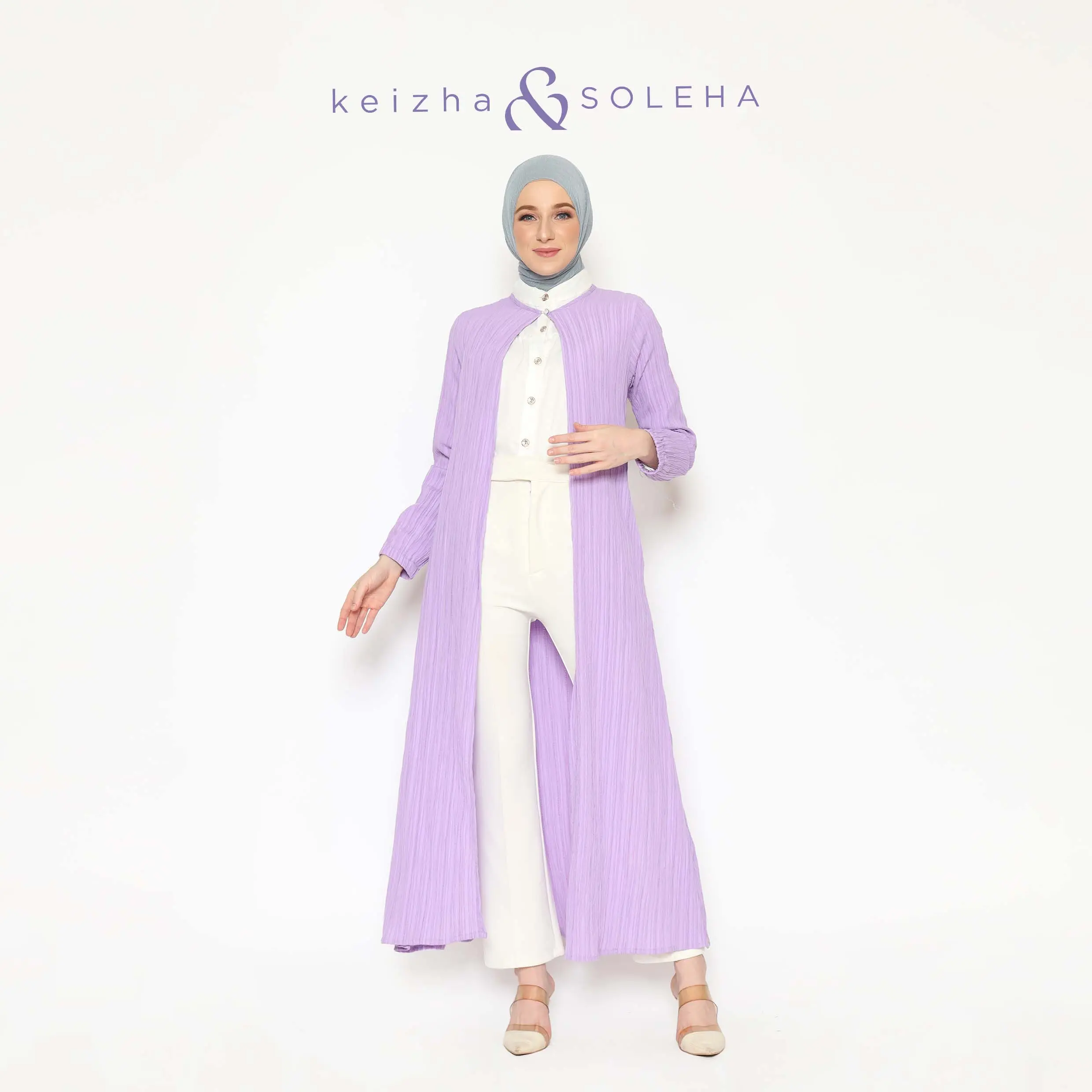 KEIZHA & SOLEHA Outer Seraty - Baju Luar Jas Cardigan Panjang Muslimah