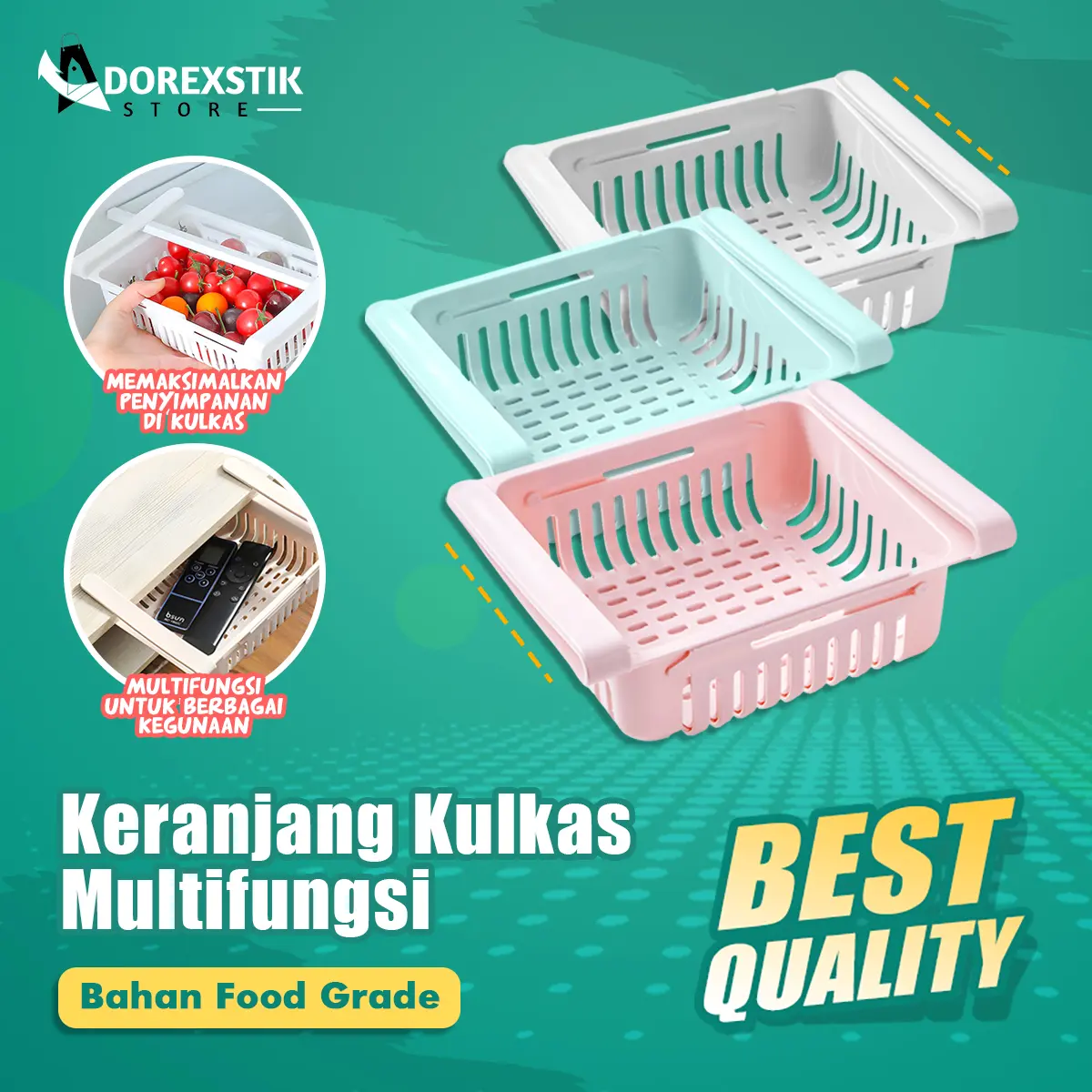 GE-9 Rak Kulkas Multifungsi Storage Box Kulkas Organizer / rak kulkas / box kulkas / storage box / box multifungsi / rak