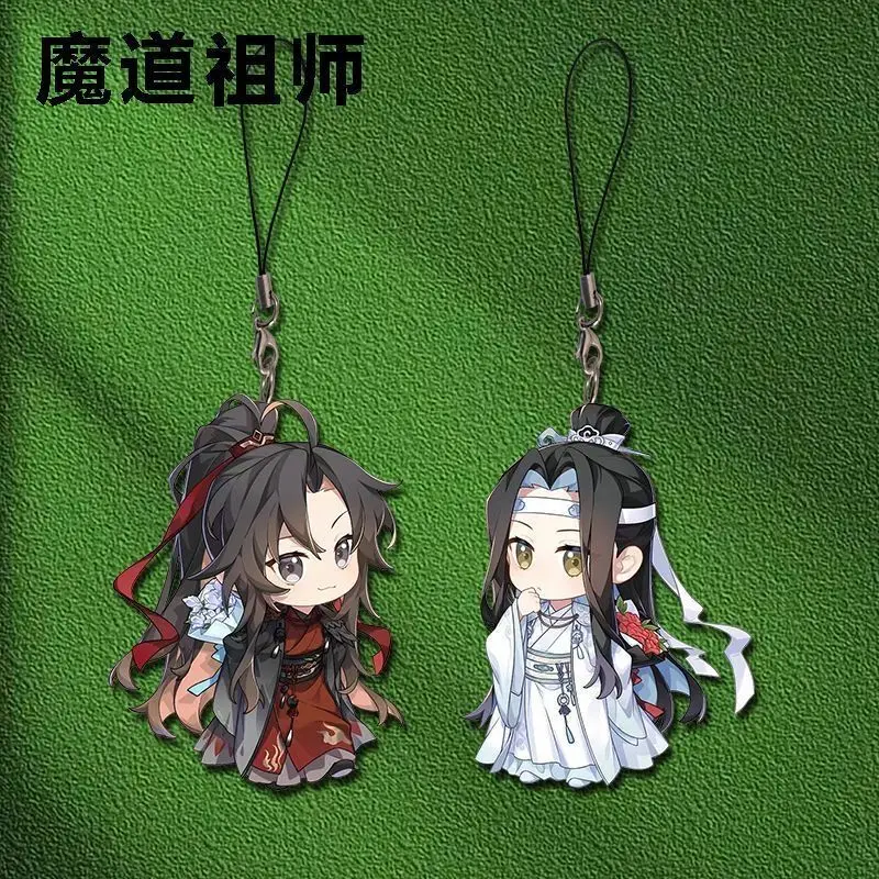 Dây Chuyền Điện Thoại Acrylic Ngoại Vi, Mo Dao Zu Shi, Hai Mặt Nhiều Lớp, Lan Wangji Wei Wuxian, Mặt Dây Chuyền Ba Lô Dễ Thương Và Tinh Tế