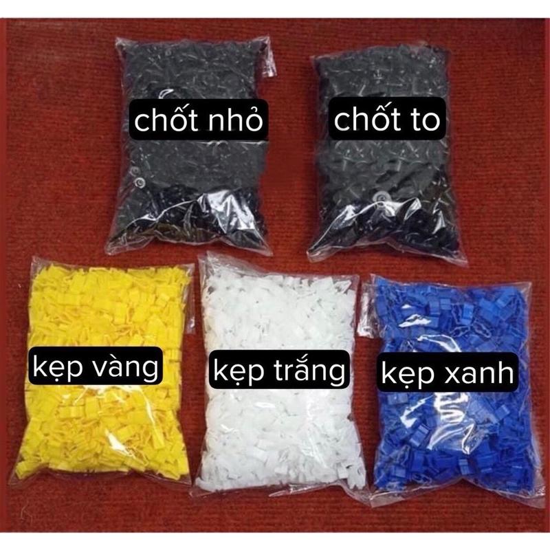 ￼Set 50/100 Chốt Nhựa Nhỏ Chốt Nhựa To Kẹp Nhựa Trắng Kẹp Nhựa Vàng Xe Máy,chốt nhựa ,ốc bấm dàn áo xe máy Phụ Kiện Phụ Tùng