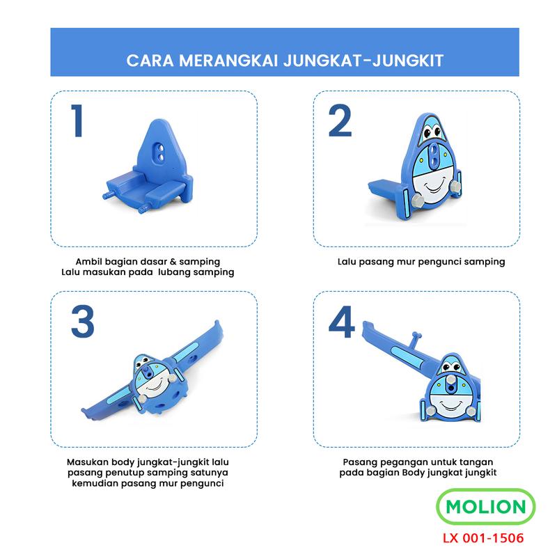 Product Introduction of Mainan Jungkat Jungkit Anak Seesaw Prosotan Kuda Kudaan Permainan Plastik Mainan Anak Balance Lucu 001-M1503 13