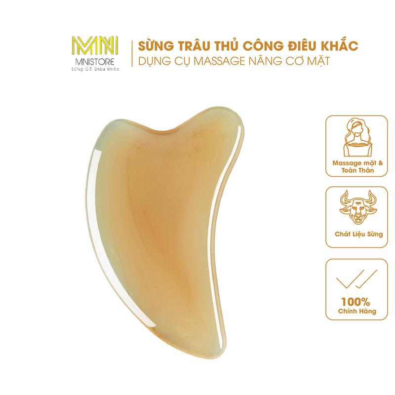 Dụng cụ massage tim nâng cơ mặt Mnistore kích thước 6,5-9,5cm dày 4mm-1cm màu trắng Bí Quyết Giữ Gìn Làn Da Tươi Trẻ