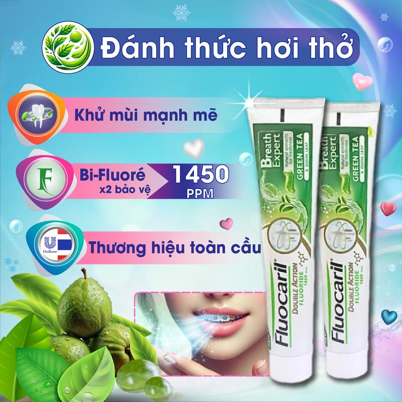 Kem Đánh Răng Khử Mùi - Thơm Miệng Sabai Fluocaril Breath Expert Cho Người Niềng Răng