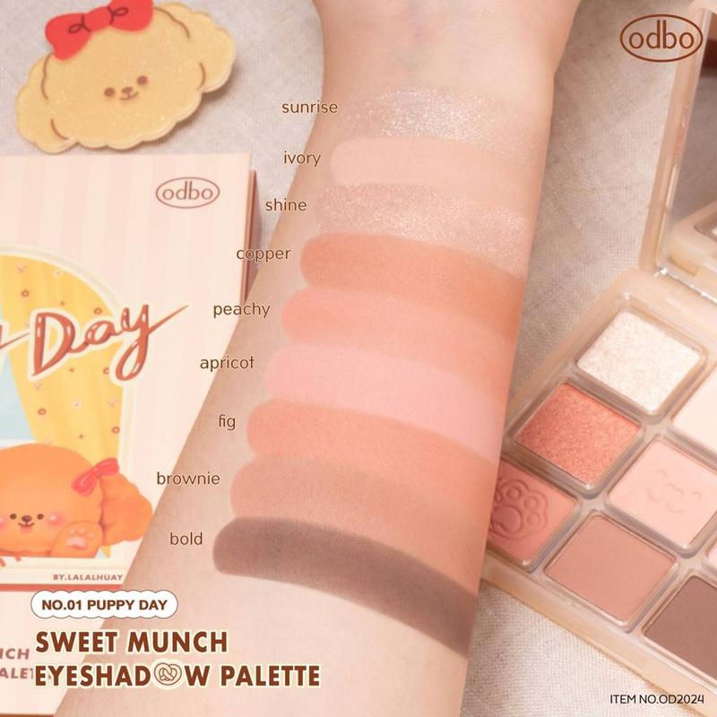 Product Introduction of Bảng Phấn Mắt Odbo 9 Ô- OD2024 SWEET MUNCH EYESHADOW PALETTE 19