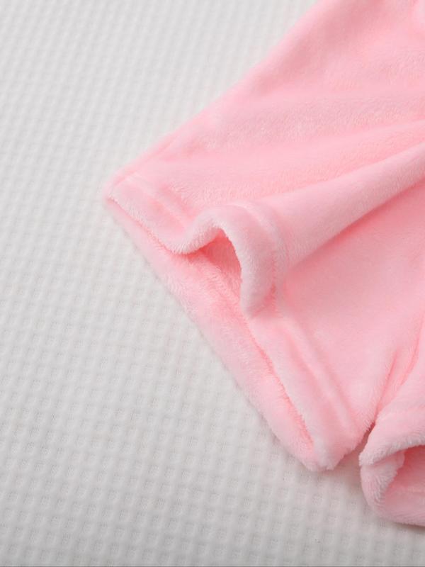 Women's Plain Flannel Pyjamas Set, Tank Top & Elastic Waist Shorts, Soft Comfortable Pajamas for Sleepwear Loungewear, Comfy Loungewear Set 4
