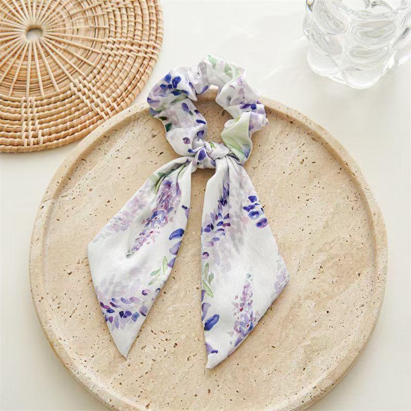 Scrunchie Dây buộc tóc Streamer Van Gogh, Hoa hồng hoang dã mới, Băng đô sơn dầu Sa tanh bầu trời đầy sao, Dây buộc tóc, Dây cao su, Dây Buộc Tóc, Phụ kiện tóc 6