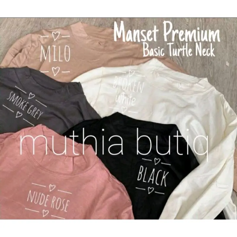 Baju Manset || Manset Baju Dalaman Wanita Turtle Neck || Manset Uniqlo Bahan Koas Rayon Kwalitas Super Premium.