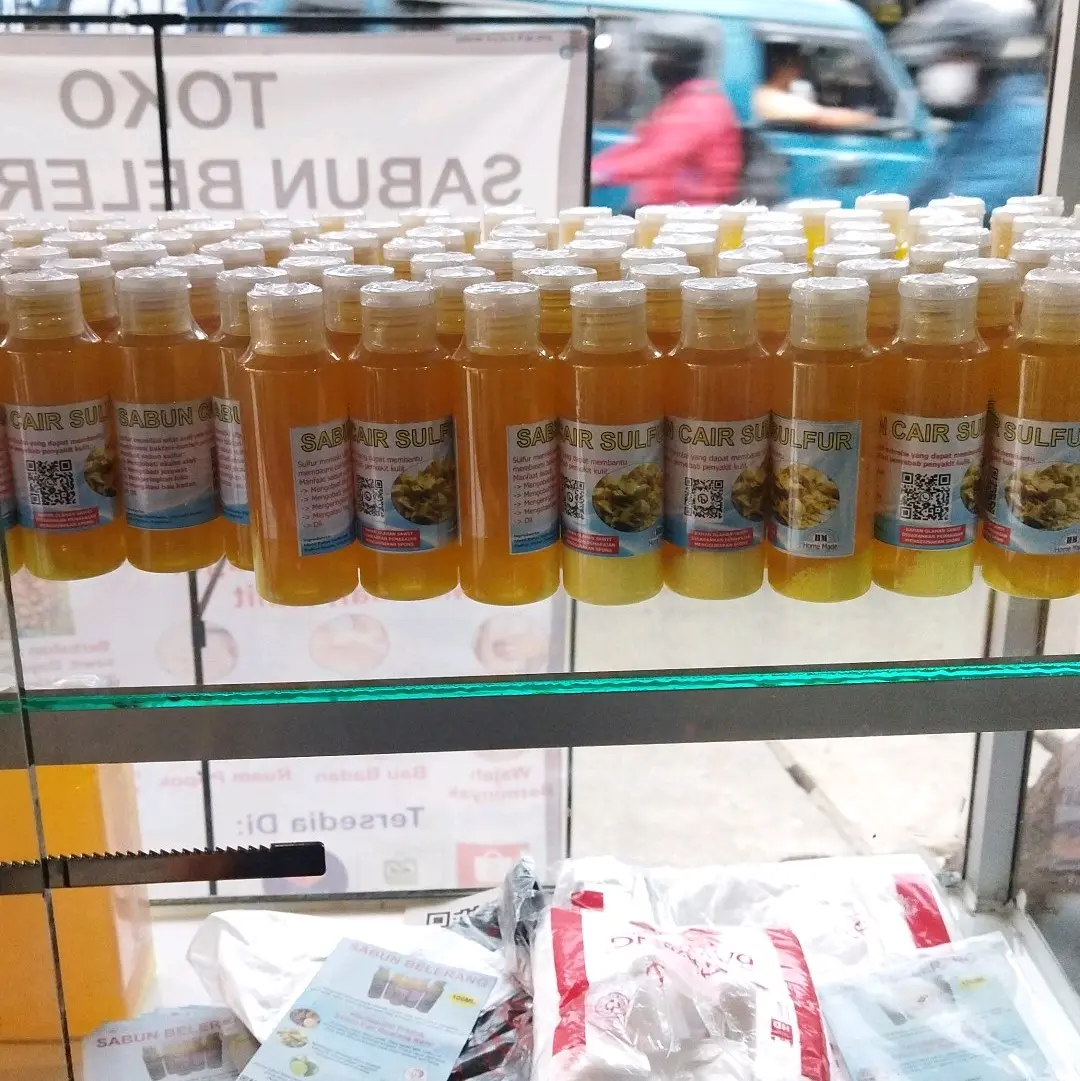 sabun belerang cair original obat kulit isi 5 botol kemasan 100ml cod