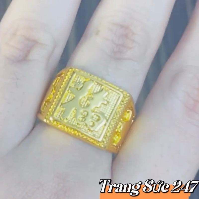 Nhẫn Chữ Phúc 5 Chỉ Màu 18-đeo đời đời ko phai 1