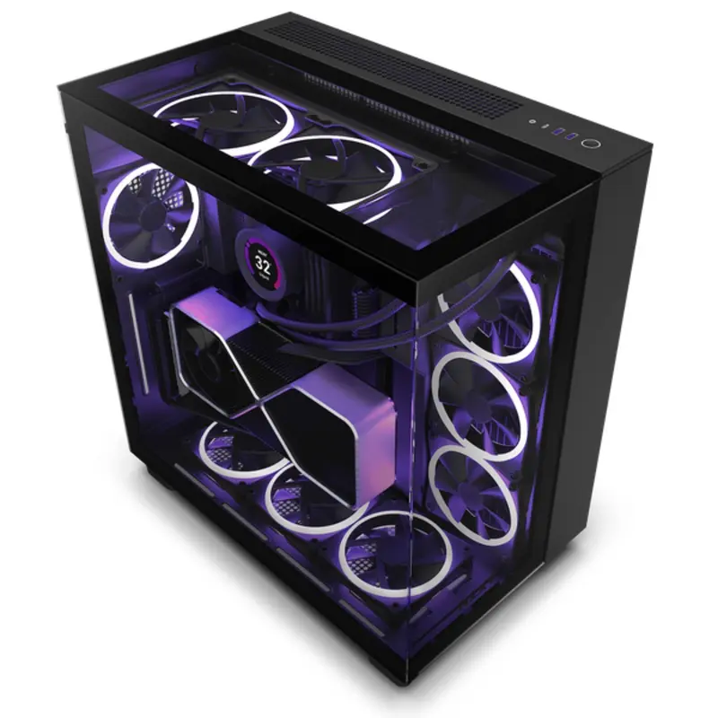 VỎ MÁY TÍNH NZXT H9 ELITE ALL BLACK/WHITE (ATX/ M-ATX/ ITX/ Thép/ Kính Cường Lực) 4