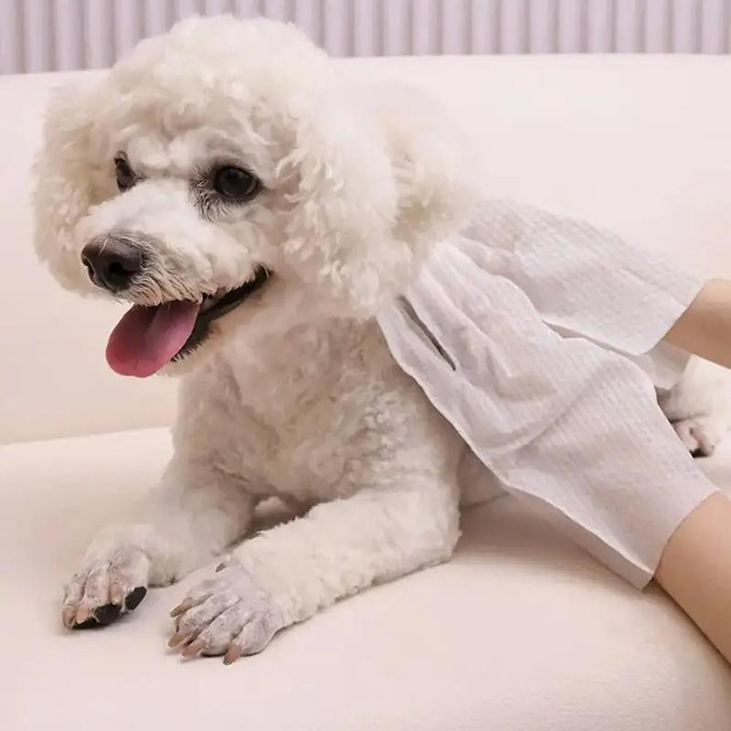 Product Introduction of NEW High-end 1 Bag/6PCS Pet Wash Free Cleaning Gloves Pet Disposable Cleaning Gloves Stain Remover Dry Cleaning Wet Wipes For CAT DOG 26