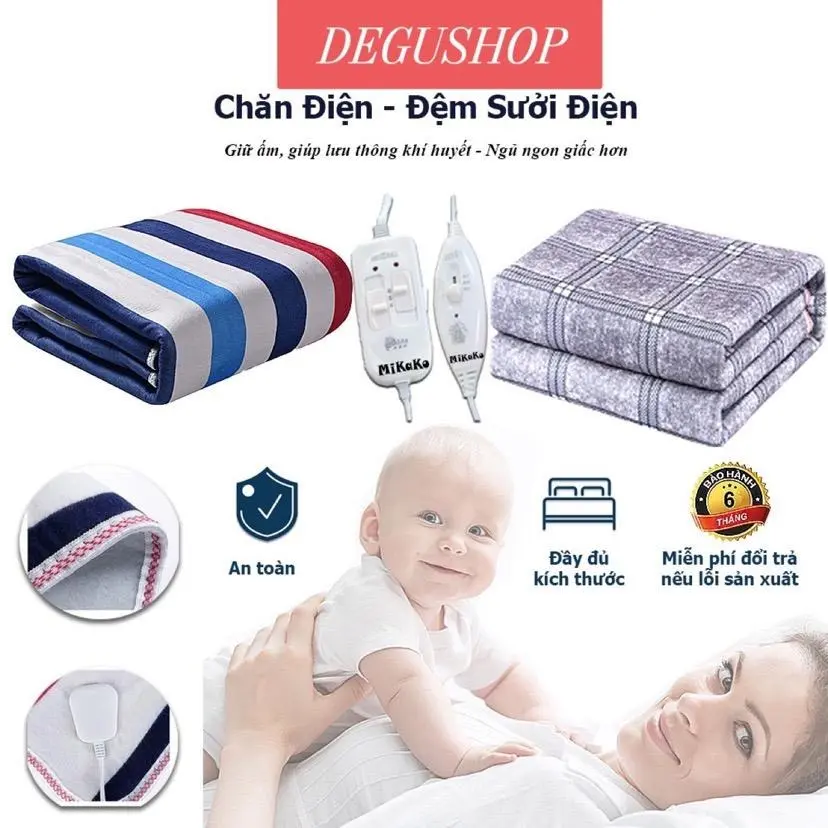 [Vải Nỉ] Đệm Sưởi Điện Làm Ấm Mùa Đông Thông Minh Có Hẹn Giờ -  Thảm Điện, Chăn Điện, Đệm Điện