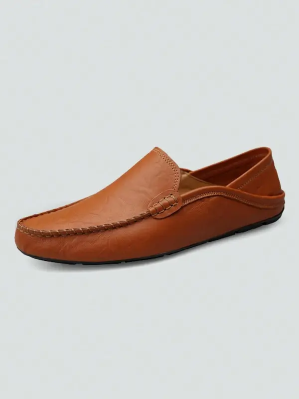 Men's Casual Solid Color Slip-on Loafers, Fashionable Comfortable Non-slip Shoes for Daily Wear, Lightweight Breathable Shoes for All Seasons, Boy 1