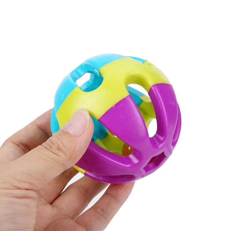 Product Introduction of 7cm ABS Ball Chewing Toy Biting Toy with Bell Parakeet Parrot Pet Supply Pet Bird  Toy Multicolor Training Toys Interactive 32