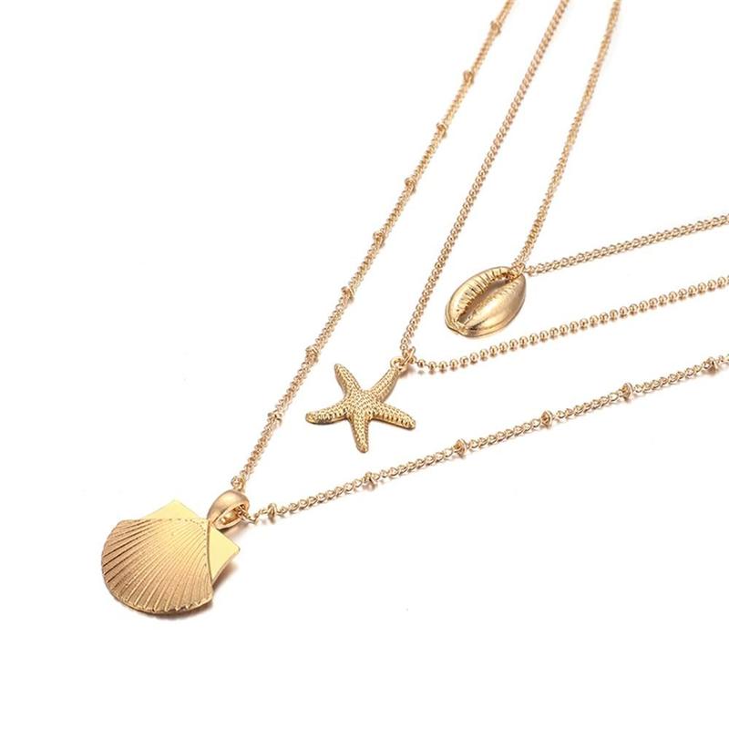 Product Introduction of Vòng Cổ Vỏ Sò, edous, Dành Cho Phụ Nữ, Vàng, Nhiều Lớp, Mặt Dây Chuyền Vỏ Sò Cowry Đi Biển, Phong Cách Bohemian, Tuyệt Vời Làm Quà Tặng 22