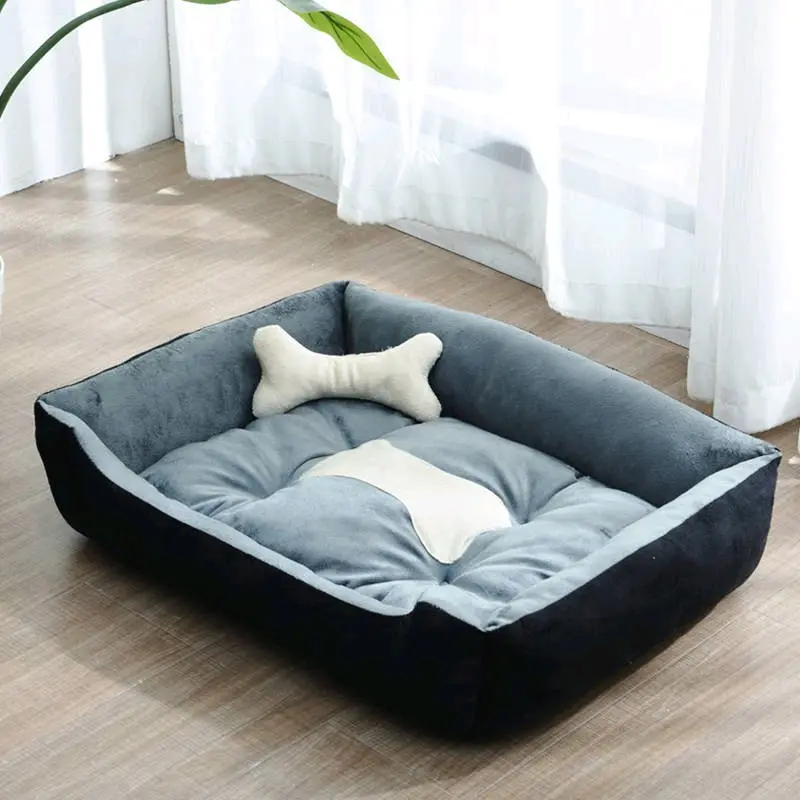 nệm cho thú cưng size 1 đến 10kg hình xương tặng đồ chơi khúc xương