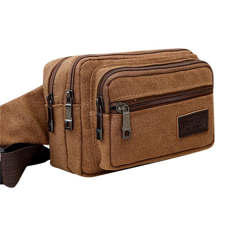 Túi Đeo Hông Vải Bố 1 Cái Túi Du Lịch Túi Đeo Hông Và Thắt Lưng Bag Da Canvas Nam