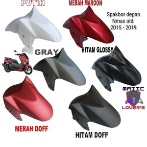 Spakbor depan nmax old lama 2dp tahun 2015-2019 Nmax new B6h 2020-2023 Hitam putih coklat doff merah marun /merah doff hitam doff merah dof merk win dan Abs