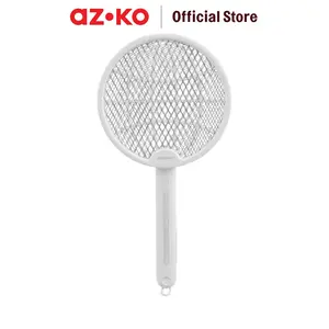 AZKO Krisbow Raket Nyamuk Foldable Rechargeable - Putih Pengusir Serangga Raket Pembasmi Nyamuk Elektrik Insect Killer
