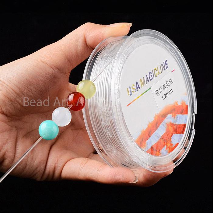 Cuộn Dây Cước Co Giãn Trong Suốt USA Magicline Dùng Xỏ Vòng Tay Chuỗi Hạt Trang Sức Lõi 0.6 0.7 0.8MM - Bead Art