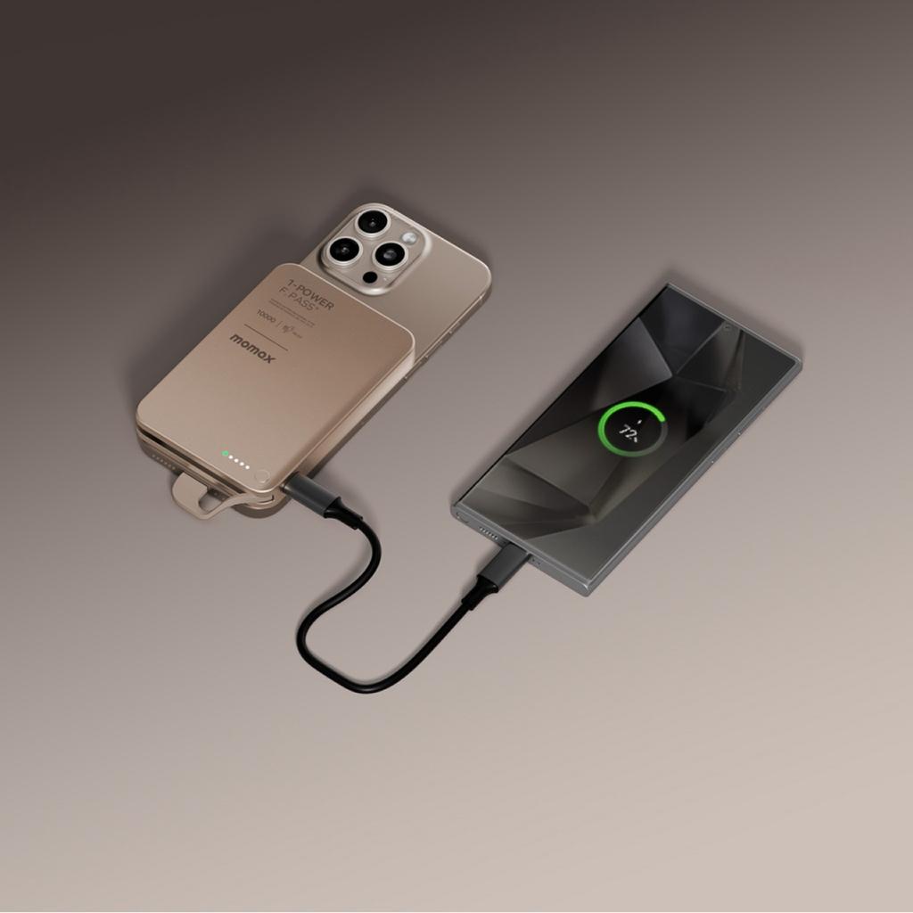 Momax Powerbank Magnetic 1-Power F.Pass+ CCC Fast Charging For Samsung iPhone 5000 10000 20000mAh