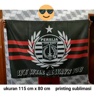 BENDERA KU - BENDERA PERSIJA JAKARTA WE WILL FLAG BESAR TERMURAH
