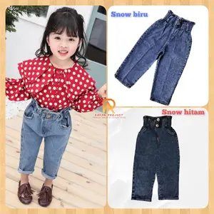 CELANA JEANS ANAK INARA USIA 2-7 TAHUN WARNA SNOW BIRU