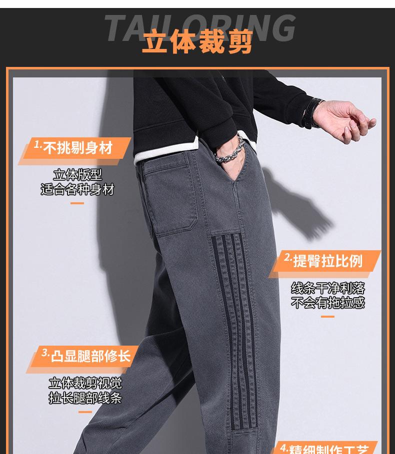 Product Introduction of 2024 New Casual Men's Elastic Joggers |   Spring Summer Stretchy Workout Pants |   Loose Fit Streetwear Tapered Trousers for Teen Boys |   Trendy Multi-Purpose Sports & Casual Pants 5