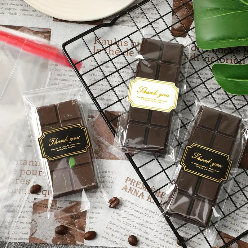 Chocolate Bar Wrappers with Stickers, 100pcs/set Gift Wrapping Supplies, Gift Wrapping Accessories for Wedding Birthday Party 1