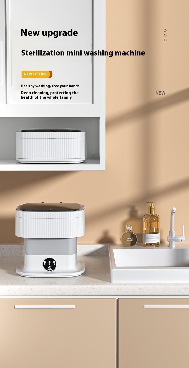 Product Introduction of Folding washing machine household rinse and rinse, integrated washing machine, large capacity, underwear, socks, portable mini washing machine 3