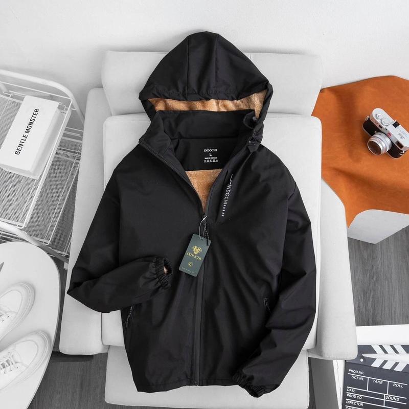 Áo khoác lót lông nam nữ, áo khoác có mũ tháo rời, cản gió, mưa, bụi, lớp lông cừu ấm áp giữ nhiệt tốt cho cơ thể Jacket Nón