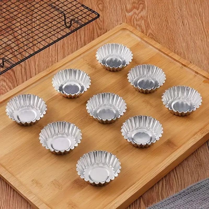 Reusable Stainless Steel Egg Tart Molds, 10pcs Cookie Pudding Jellies Pastry Molds, Baking Accessories for Home Kitchen Dessert Shop Picnic Baking House 6