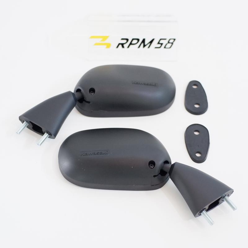 Spion Kawasaki Ninja KRR RR OLD NEW Kiri Kanan + Karet ORIGINAL 56001-1479 + 56001-1480 Accessories Foto 0