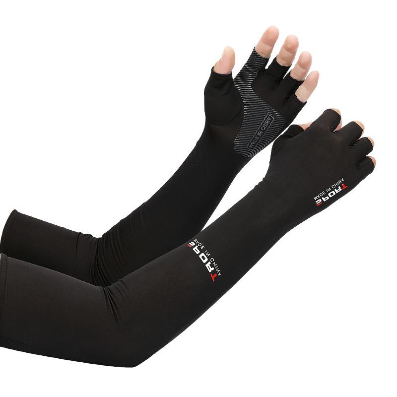 Product Introduction of Tay Áo Thể Thao, Thích Hợp Để Đạp Xe, Chạy Bộ, Câu Cá, Leo Núi, Che Cánh Tay, Chống Nắng Và Tia UV, Tay Áo Băng Ngầu Với Vòng Bít 5 Ngón Tay 15